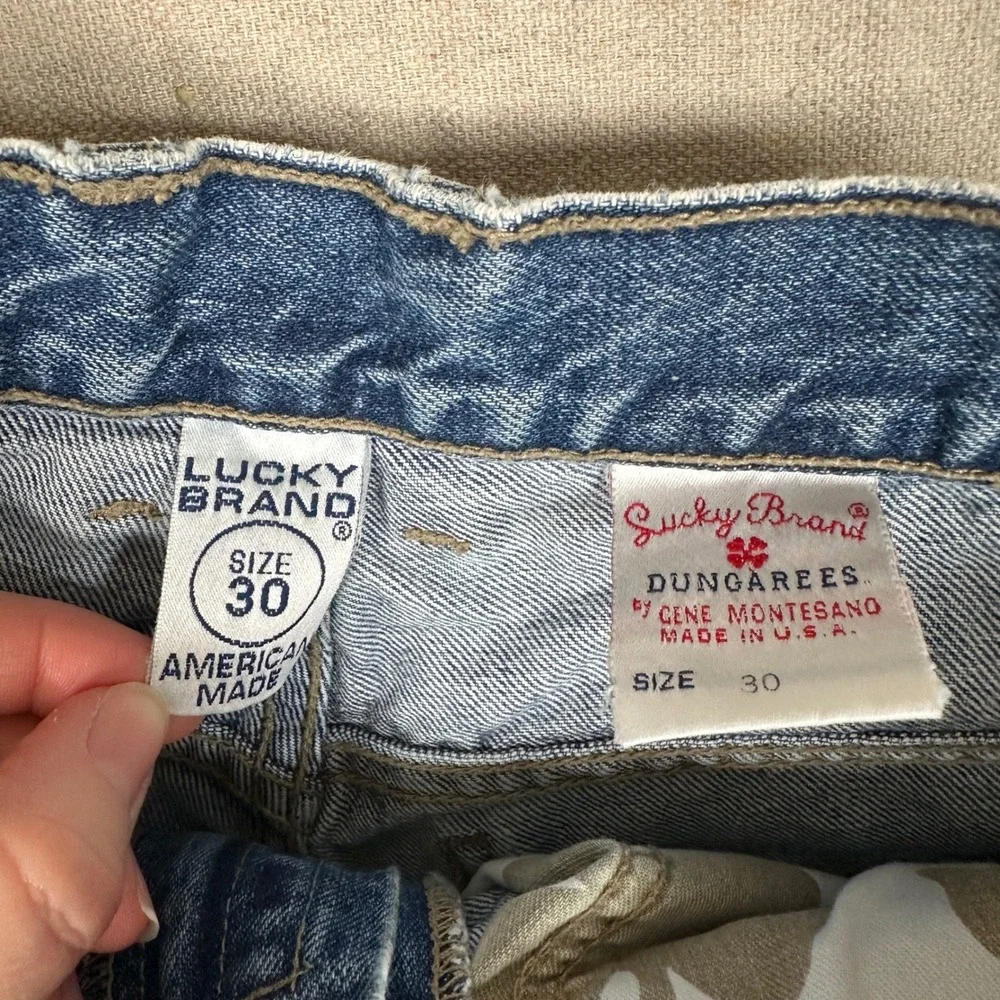 Lucky Brand Vintage Denim Cutoff‎ Shorts Size 30 Distressed High rise
